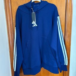 NWT Men’s Adidas Essential 3 Stripes Fleece Hoodie 2XL